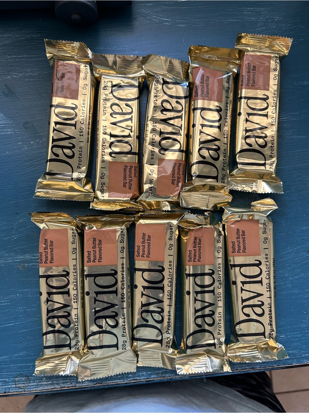 David Protein Bar - Gold Salted Peanut Butter Flavor (10 bars)